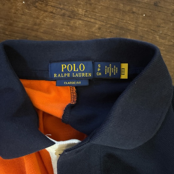 Ralph Lauren Navy and Orange Polo Shirt - Picture 3 of 3